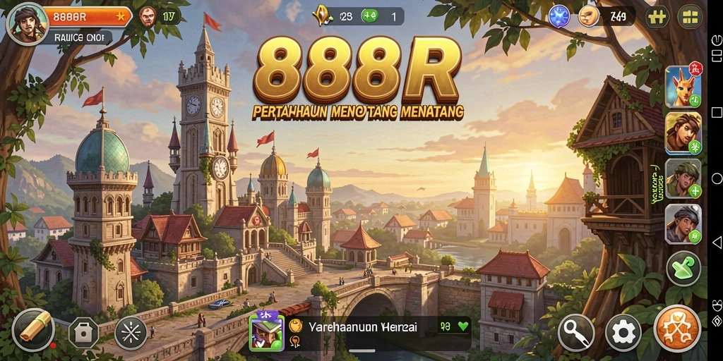 Tangkapan layar gameplay mendebarkan dari 888R di Tower Defense.