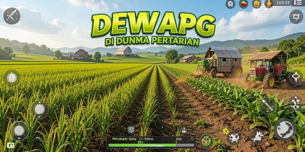 Tampilan menarik gameplay bertani di DEWAPG.
