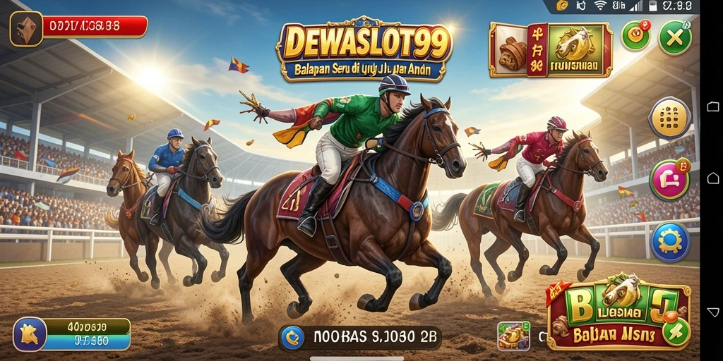 Tampilan gameplay balapan seru di DEWASLOT99 dengan mobil modifikasi.