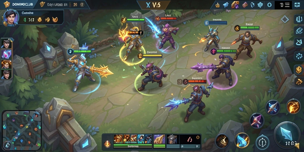 Tampilan aksi seru dalam gameplay DOMINOCLUB yang menantang.