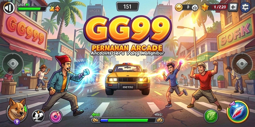 Tampilan gameplay GG999 yang mendebarkan dan penuh warna.