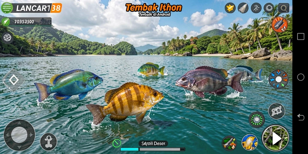 Tangkapan layar gameplay seru dari LANCAR138 - Tembak Ikan.