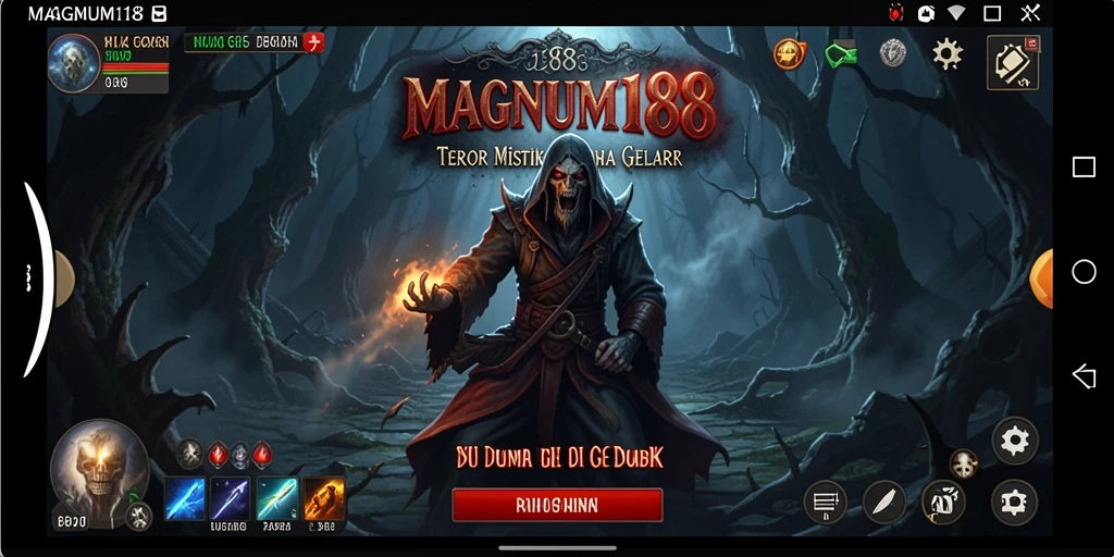 Screenshot gameplay MAGNUM188 yang menampilkan atmosfer Horror yang menegangkan.