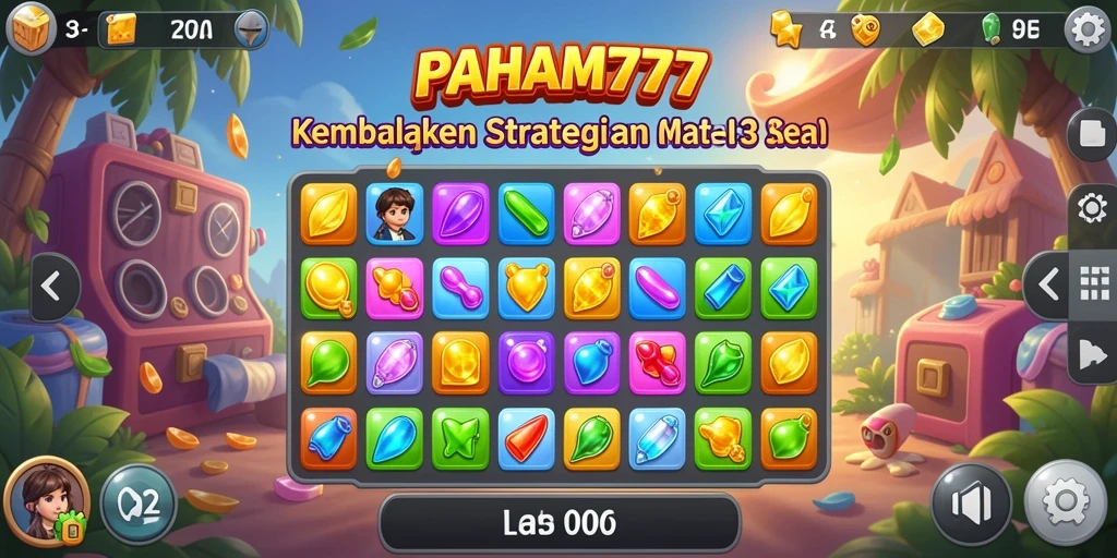 Tampilan menarik gameplay Match-3 dalam PAHAM777.