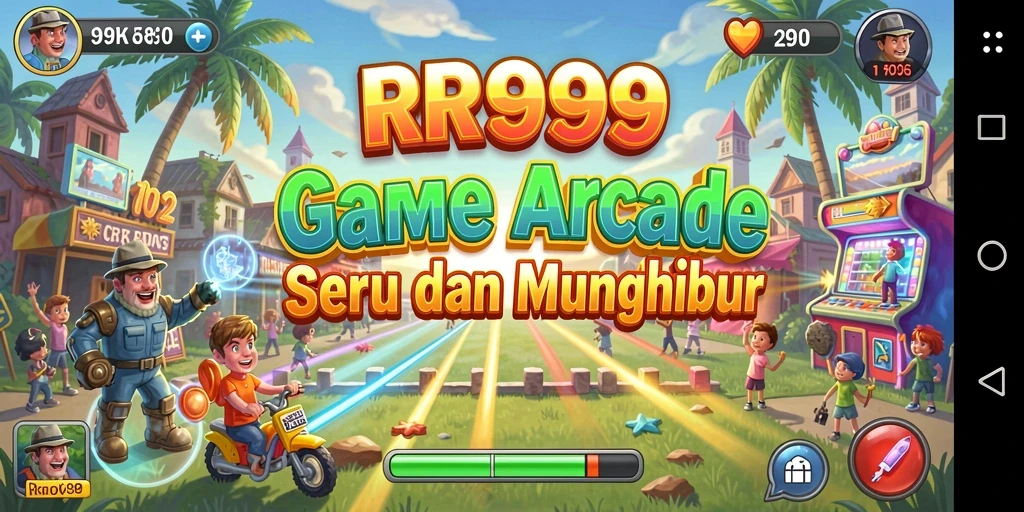 Screenshot gameplay RR999 yang menampilkan aksi seru dalam game arcade.
