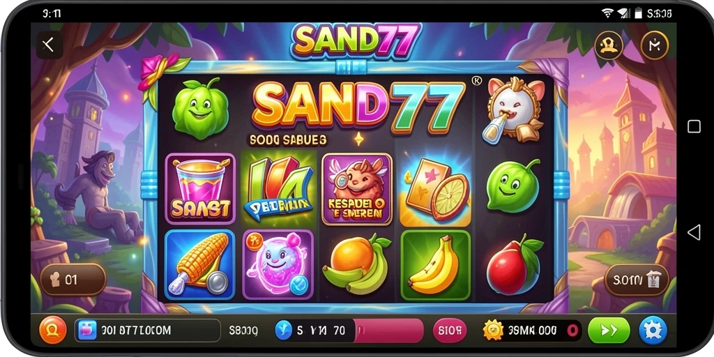 Tampilan menarik dalam SAND77 saat bermain Slot.