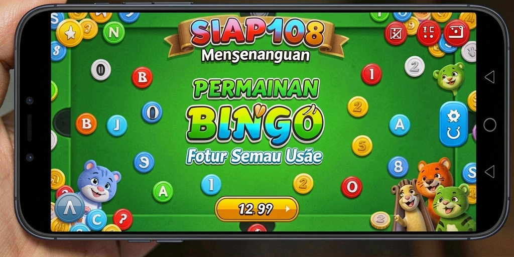 Tampilan gameplay Bingo SIAP108 yang menarik dan interaktif.