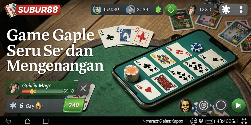 Screenshot SUBUR88 menunjukkan gameplay Gaple yang seru dan interaktif.